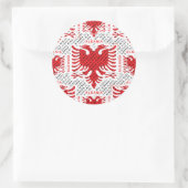 albanische Flagge 4 Runder Aufkleber (Tasche)