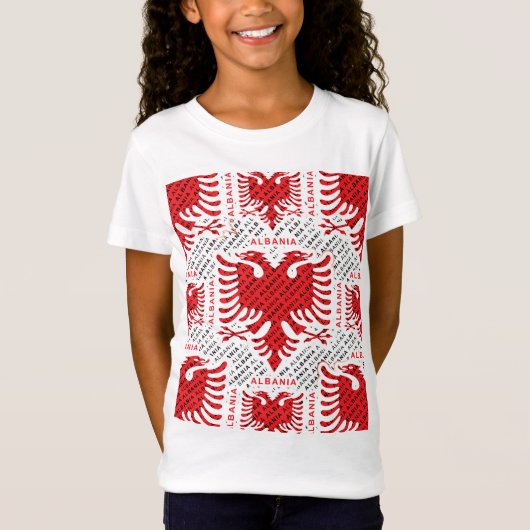 albanische Flagge 4 T-Shirt (Vorderseite)