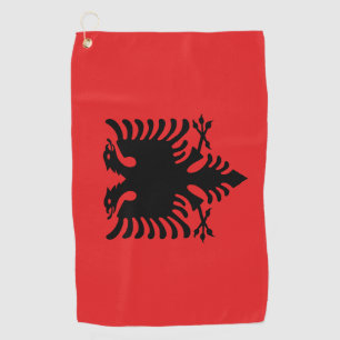 Albanische Flagge / Albanien Golf / sport Golf Tir Golfhandtuch