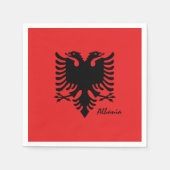 Albanische Flagge / Albanien Party Mode / sport Serviette (Vorderseite)