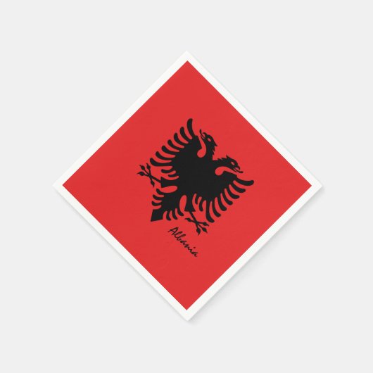 Albanische Flagge / Albanien Party Mode / sport Serviette (Ecke)