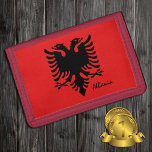 Albanische Flagge & Albanienmode, Urlaub/Sport Tri-fold Geldbeutel<br><div class="desc">WALLETS: Albanien & Albanien Flag Mode - Liebe mein Land,  Reisen,  Urlaubsgeschenke,  Nationalpatrioten / Sportfans</div>