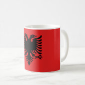 (Albanische) Flagge Albaniens Kaffeetasse (VorderseiteRechts)