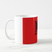 (Albanische) Flagge Albaniens Kaffeetasse (Links)