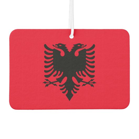 albanische Flagge Autolufterfrischer (Vorderseite)