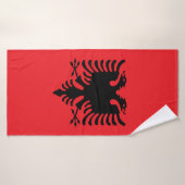 albanische Flagge Badehandtuch (Badehandtuch)