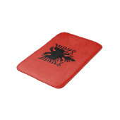 albanische Flagge Badematte (Schrägansicht)