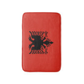 albanische Flagge Badematte (Vorderseite Vertikal)