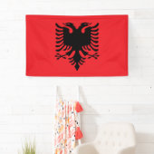 albanische Flagge Banner (Insitu)