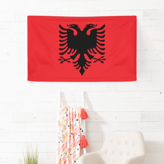 albanische Flagge Banner (Insitu)