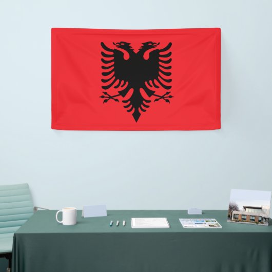 albanische Flagge Banner (Messeveranstaltung)