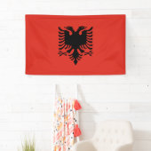 albanische Flagge Banner (Insitu)