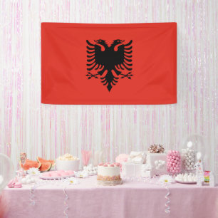 albanische Flagge Banner