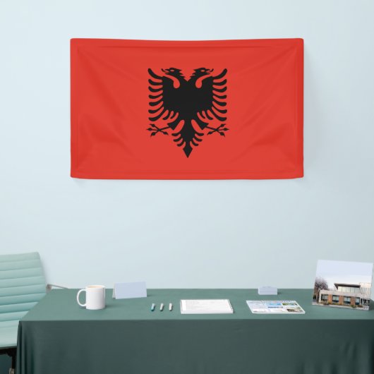albanische Flagge Banner (Messeveranstaltung)
