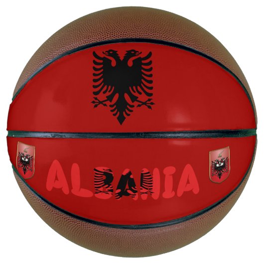 albanische Flagge Basketball (Vorderseite)