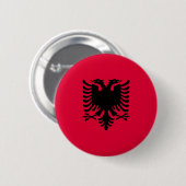 albanische Flagge Button (Vorne & Hinten)