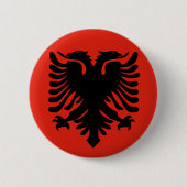 Albanische Flagge Button (Vorderseite)