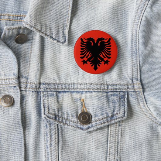 Albanische Flagge Button (Beispiel)