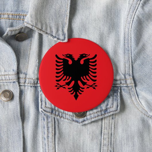 albanische Flagge Button (Beispiel)