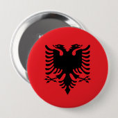 albanische Flagge Button (Vorne & Hinten)