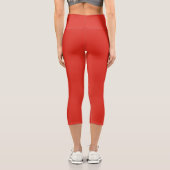 albanische Flagge Capri Leggings (Rückseite)