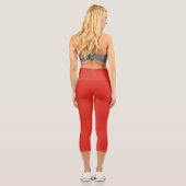 albanische Flagge Capri Leggings (Rückseite)
