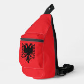 albanische Flagge Crossbody Bag (Rechte Ecke)