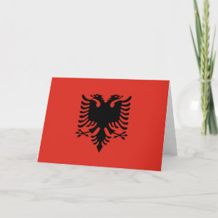 albanische Flagge Dankeskarte
