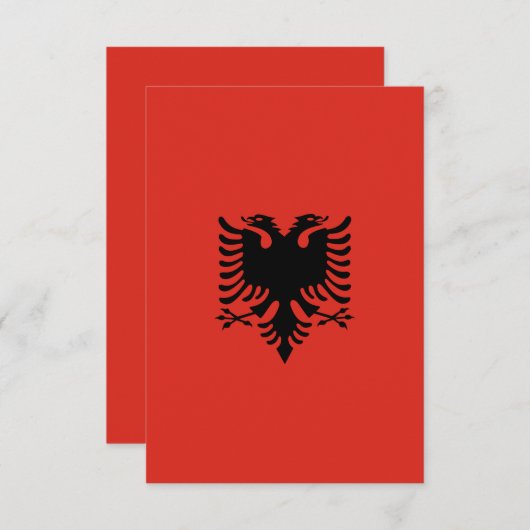 albanische Flagge Dankeskarte (Vorne/Hinten)