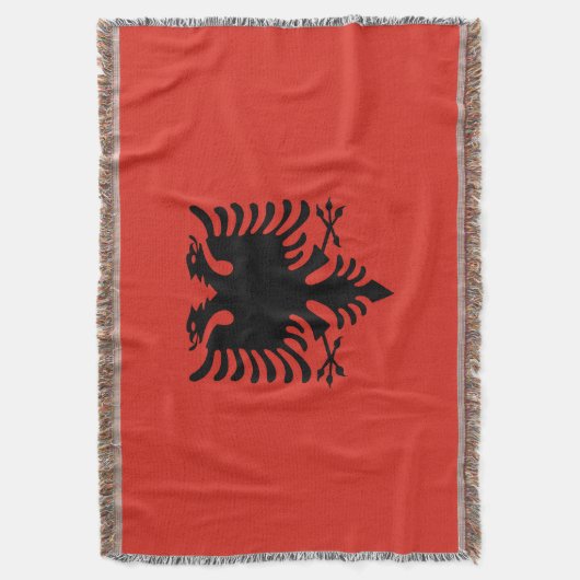 albanische Flagge Decke (Vorderseite Vertikal)