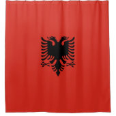 albanische Flagge Duschvorhang (Vorderseite)