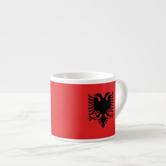albanische Flagge Espressotasse (Vorderseite Rechts)
