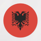 albanische Flagge Etiketten (Design 2)