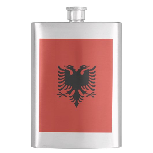 albanische Flagge Flachmann (Vorderseite)