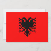 Albanische Flagge, Flagge Albaniens Hochzeit Einladung (Rückseite)