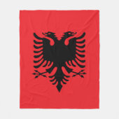 albanische Flagge Fleecedecke (Vorderseite)