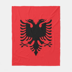 albanische Flagge Fleecedecke