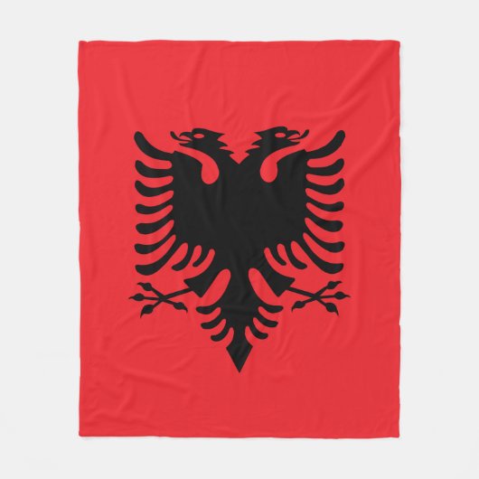 albanische Flagge Fleecedecke (Vorderseite)