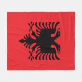 albanische Flagge Fleecedecke (Vorderseite (Horizontal))