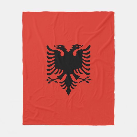 albanische Flagge Fleecedecke (Vorderseite)
