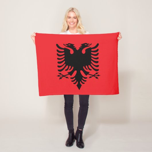 albanische Flagge Fleecedecke (Beispiel)