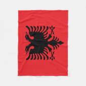 albanische Flagge Fleecedecke (Vorderseite)