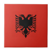 albanische Flagge Fliese (Vorderseite)