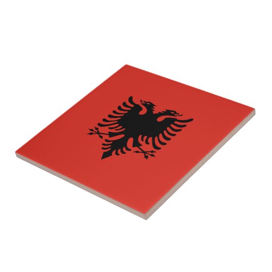 albanische Flagge Fliese (Seite)