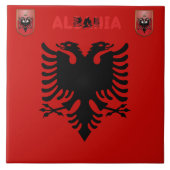 albanische Flagge Fliese (Vorderseite)