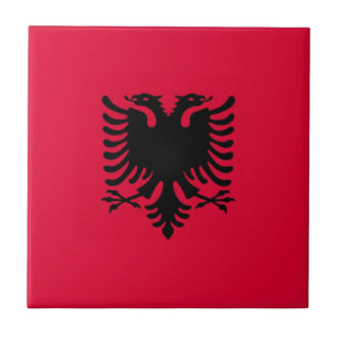 albanische Flagge Fliese
