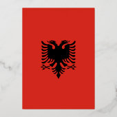 albanische Flagge Folieneinladung (Vorderseite)