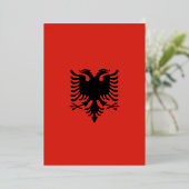albanische Flagge Folieneinladung (Stehend vorne)