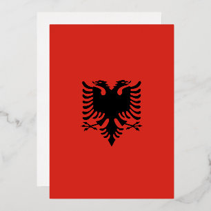 albanische Flagge Folieneinladung