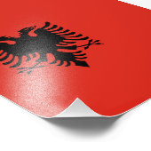 albanische Flagge Fotodruck (Ecke)